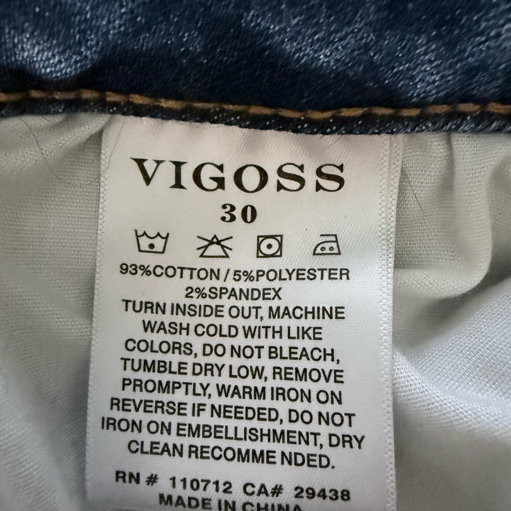 Vigoss Light Blue Straight Leg Jeans - Picture 6 of 6